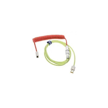 Ducky Premicord Strawberry Frog Coiled Cable, USB Type-C to Type-A - 1.8m