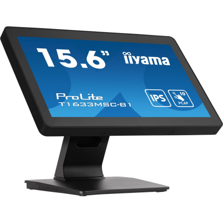 iiyama ProLite T1633MSC-B1 computer monitor 39.6 cm (15.6") 1920 x 1080 pixels Full HD LCD Touchscreen Black