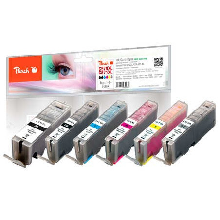 Peach PI100-313 ink cartridge Photo black, Photo cyan, Photo grey, Photo magenta, Photo yellow