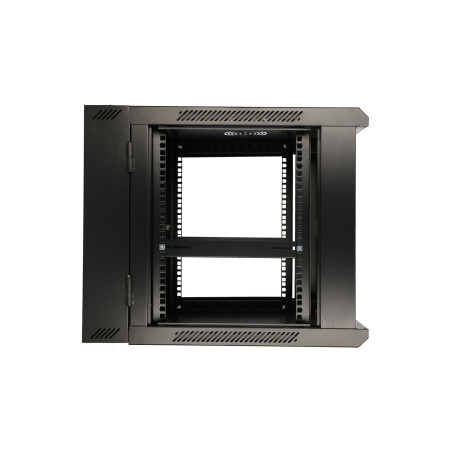 Extralink Rackmount cabinet 12U 600x600 AZH Black wall mounted, swing type