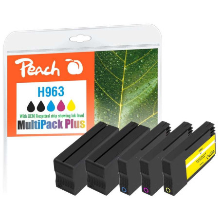Peach 6ZC70AE ink cartridge 5 pc(s) Compatible Black, Cyan, Magenta, Yellow