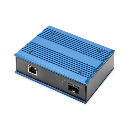 Digitus 10/100/1000Base-TX (PoE) to 1000Base-FX Industrial Media Converter
