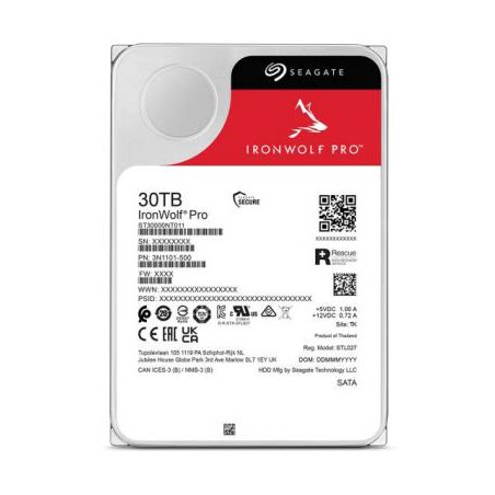 HDD|SEAGATE|IronWolf Pro|30TB|512 MB|7200 rpm|3,5"|ST30000NT011