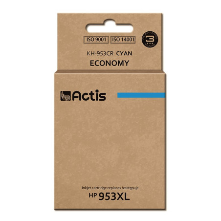 Actis KH-953CR Ink Cartridge (replacement for HP 953XL F6U16AE; Standard; 25ml; blue) - New Chip