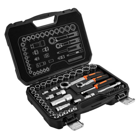 1/4" + 3/8" Through-Hole Socket Set, 46 pcs.