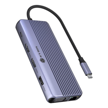 ICY BOX 12-in-1 DockingStation with triple video output