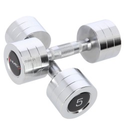 Chrome dumbbells 2x5 kg HMS...