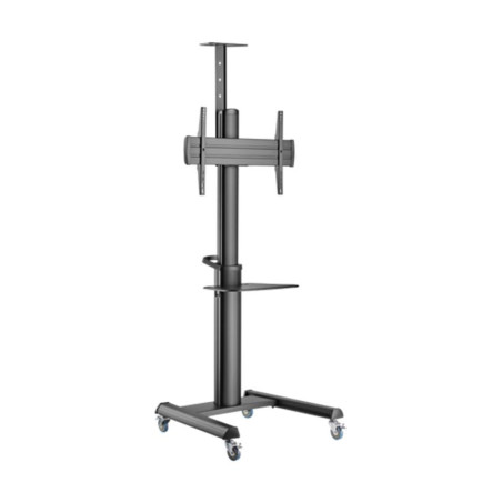Gembird Aluminum TV floor stand with caster wheels, 37" - 70", black | Gembird