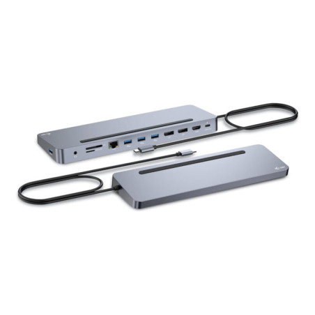 I-TEC USB-C Metal Ergonomic 4K 3x Display Docking Station with PD 100 W