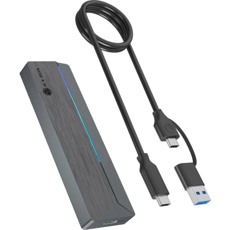 Raidsonic Icy Box M.2 SATA/NVMe SSD Enclosure with USB 3.2 Gen 2 Type-C and RGB light | Warranty IB-1826MCL-CU31 month(s)