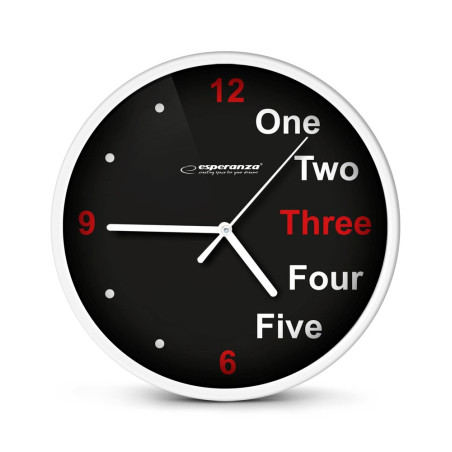 Esperanza Prague White Mechanical Clock Round Black, White