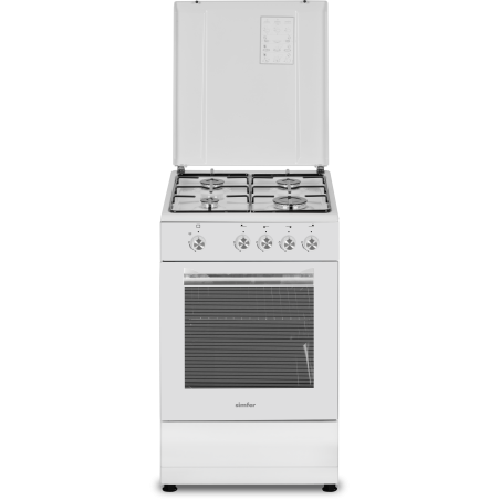 Simfer | Cooker | 4401SGRBB.1 | Hob type Gas | Oven type Gas | White | Width 50 cm | Depth 55 cm | 49 L