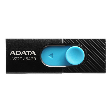 ADATA | USB Flash Drive | UV220 | 64 GB | USB Type-A | Black/Blue