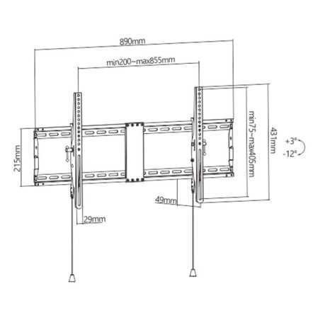 TV SET ACC WALL MOUNT 43-90"/WM-90T-01 GEMBIRD