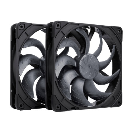 Noctua NF-A14x25 G2 PWM Sx2-PP chromax.black Next-gen black 140mm dual fan set