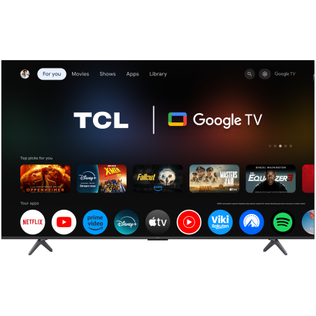 TCL 4K QLED TV | 75T8C | 75 | Smart TV | Google TV | Black