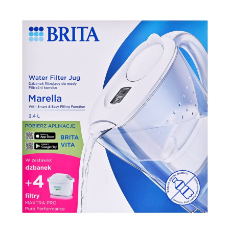 Brita Marella + 4 Maxtra Pro PP filter jug