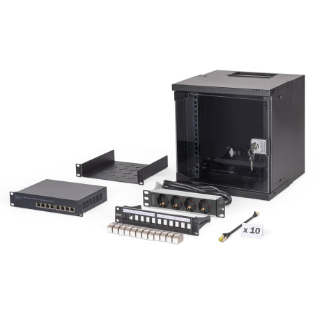 Digitus SOHO Pro network set, 254 mm (10") - 6U, 315 x 300 mm (W x D)