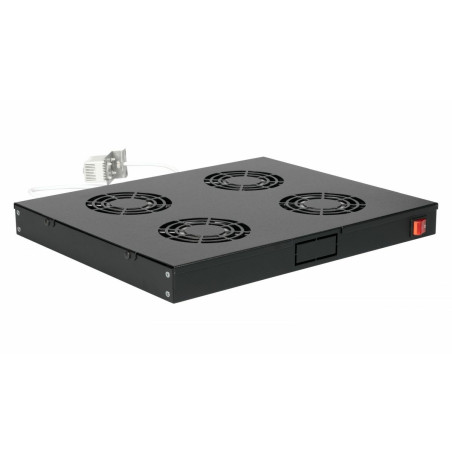Equip Cooling Fans 19', 1U, 4FANS, RAL9005 Black