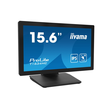 iiyama ProLite T1634MC-B1S computer monitor 39.6 cm (15.6") 1920 x 1080 pixels Full HD LED Touchscreen Black