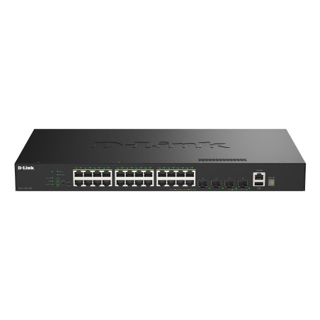 D-Link 28-Port Gigabit Stackable PoE+ Smart Managed Switch with 4 x 10G SFP+ Ports