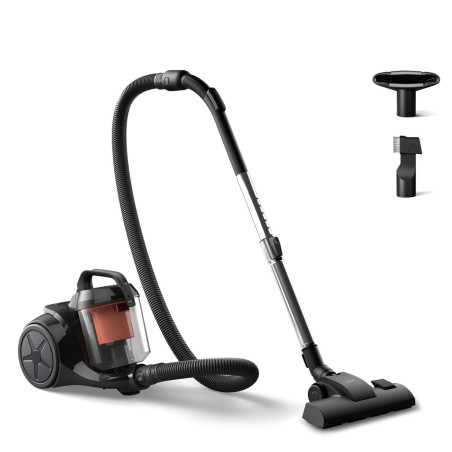 Philips | Vacuum cleaner | XB1142/10 1000 series | Bagless | Power 800 W | Dust capacity 1.3 L | Rich black/Coral moody