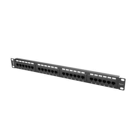 Lanberg | Patch Panel 24 port 1U 19" CAT.6 UTP | PPU6-1024-B | Black