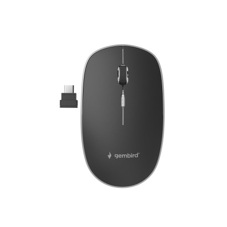 Gembird | Silent Optical Mouse | MUSW-4BSC-01 | Wireless | USB-C | Black