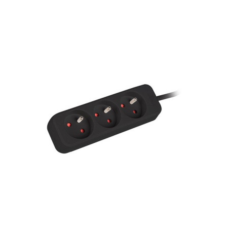 LANBERG PS0-03E-0300-BK 3M Black 3X 230V Lanter EXTENSION PL. CABLE FROM FULL COPPER