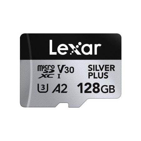 Lexar SILVER PLUS | 128 GB | microSDXC | Flash memory class 10