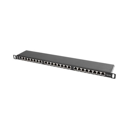 Lanberg | Patch panel 24 port 0.5U 19" CAT.5E FTP with cable organizer shielded | PPS5-0024-B