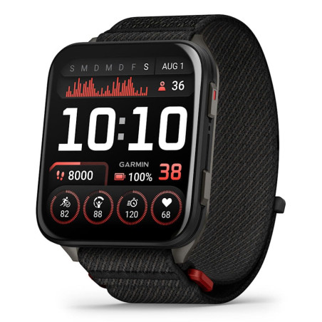 Garmin Venu X1 5.08 cm (2") AMOLED Digital 448 x 486 pixels Touchscreen Black Wi-Fi GPS (satellite)