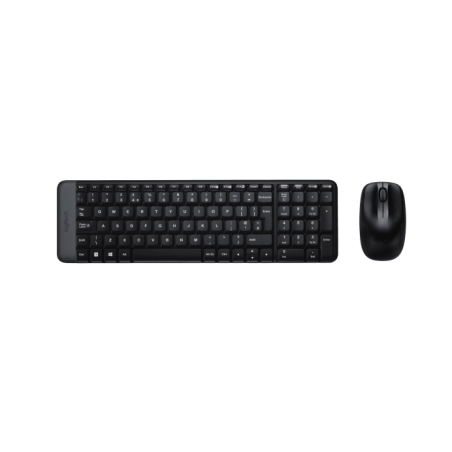 Logitech | Combo Wireless Keyboard and Mouse | MK220 | Keyboard and Mouse | Wireless | Mouse included | US | N/A | Black
