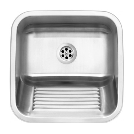 Zlewozmywak gospodarczy 1-komorowy - wpuszczany lub mocowany do ściany