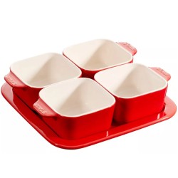 STAUB 5 PIECE APPETIZER SET...