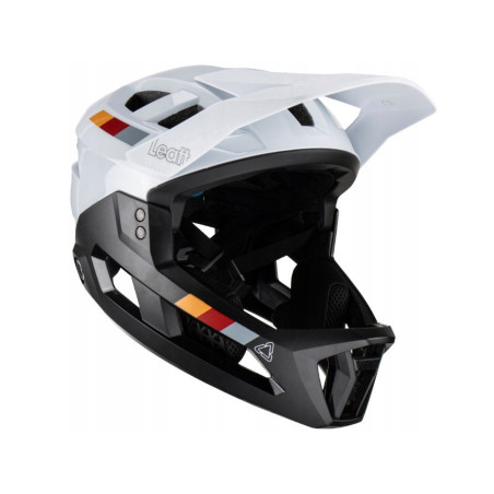 LEATT MTB Enduro 2.0 V23 Bike Helmet with Removable Chin Guard, Size L (59–63 cm), White