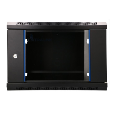 Extralink LITE 6U 530X400 WALL-MOUNTED RACKMOUNT CABINET BLACK Freestand/Wall/Floor mounted rack
