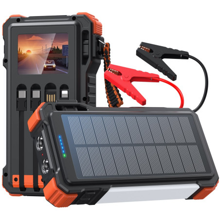 Extralink POWERBANK SOLARNY 12000MAH JUMP STARTER 1500A LAMPA LATARKA