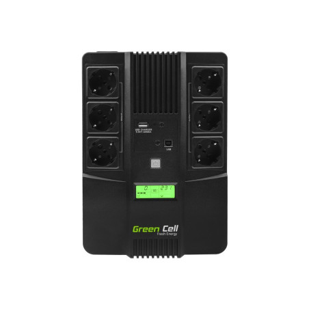 Green Cell UPS06 uninterruptible power supply (UPS) Line-Interactive 600 VA 360 W 6 AC outlet(s)