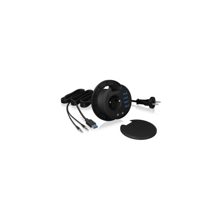 ICY BOX IB-HUB1430 socket-outlet Black