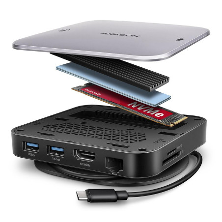 AXAGON USB-C 10Gbps UFO 9in1 Hub | HMC-UFO