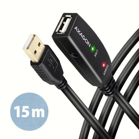 AXAGON | USB repeater cable, 15 m | ADR-215 | USB Type A - USB Type A