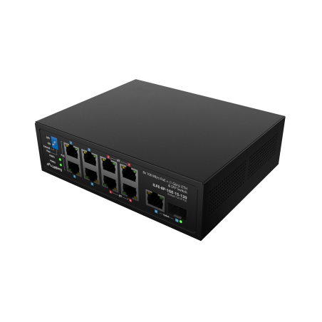 Lanberg | Switch PoE 4xBT 4xAT SFP/ETH Din Unmanagment Fast Ethernet | ILFE-8P-1GE-1S-120 | Unmanaged | Din rail, Rack