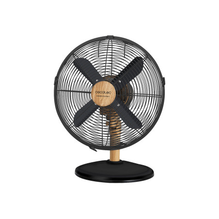Cecotec EnergySilence 600 WoodDesk | Desktop Fan | Table Fan | 40 W | Diameter 30 cm | Number of speeds 3 | Oscillation | Beige/Black