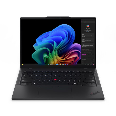 Lenovo ThinkPad T14s Gen 6 (Snapdragon) Copilot+ PC X1E-78-100 Laptop 35.6 cm (14") WUXGA 32 GB LPDDR5x-SDRAM 1 TB SSD Wi-Fi 7 (802.11be) Windows 11 Pro German Black