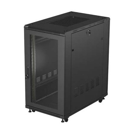 Lanberg FF01-6022-23B rack cabinet 22U Freestanding rack Black