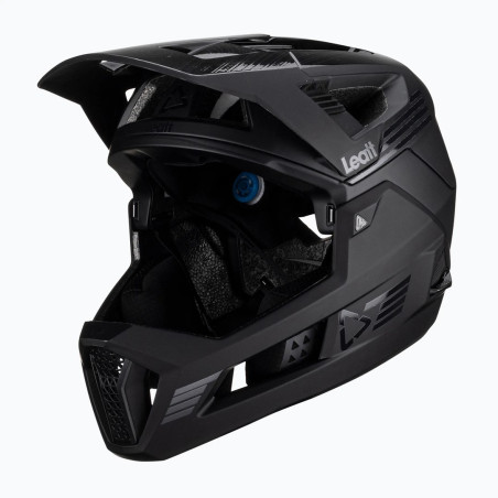 LEATT MTB Enduro 4.0 V23 bicycle helmet with removable chin bar, size M, black