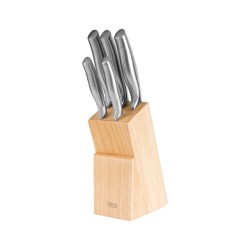 A set of kitchen knives in...