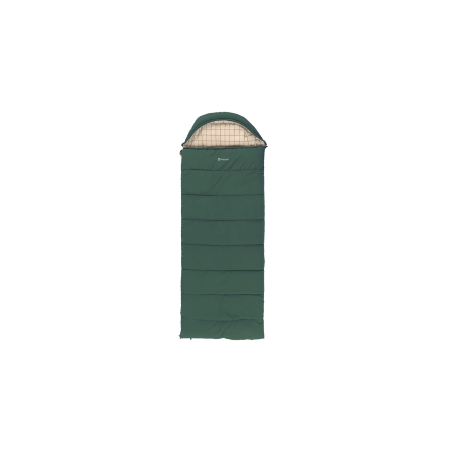 Outwell Camper Prime Green | Sleeping Bag | 235 x 90 cm | Temperature -15 to 5 °C | Right Zipper
