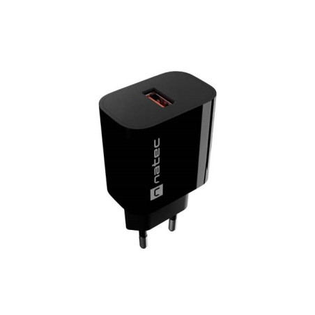 WALL CHARGER NATEC RIBERA 1X USB-A 18W BLACK